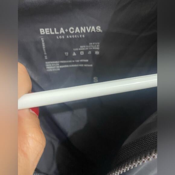 New! Bella Canvas Men’s Gray Weatherproof Light Full-Zip Hooded Jacket Small - Picture 3 of 3